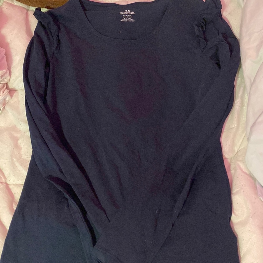 H&M Blue Long Sleeve T-Shirt Size 14Y